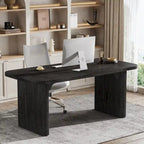 Bureau rectangulaire de 160 cm, naturel/marron, 1 personne