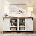Buffet en pin vieilli, 70 po, avec portes coulissantes de style grange