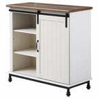 Buffet en pin vieilli, 70 po, avec portes coulissantes de style grange