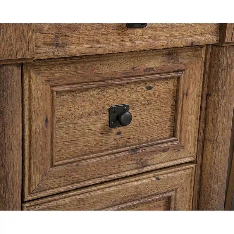Bureau informatique individuel avec tiroirs – Chêne vintage / Chêne fendu / Cerisier sélectionné / Chêne éolien