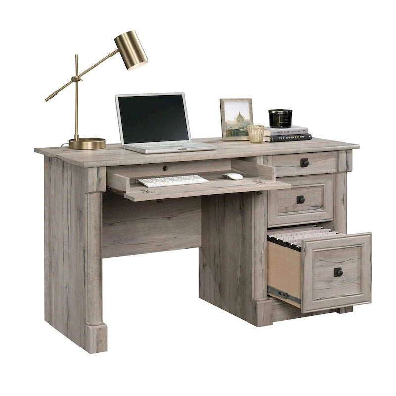 Bureau informatique individuel avec tiroirs – Chêne vintage / Chêne fendu / Cerisier sélectionné / Chêne éolien