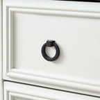 Commode haute 6 tiroirs gris délavé/blanc, assemblage par 2 personnes