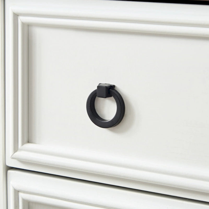 Commode haute 6 tiroirs gris délavé/blanc, assemblage par 2 personnes