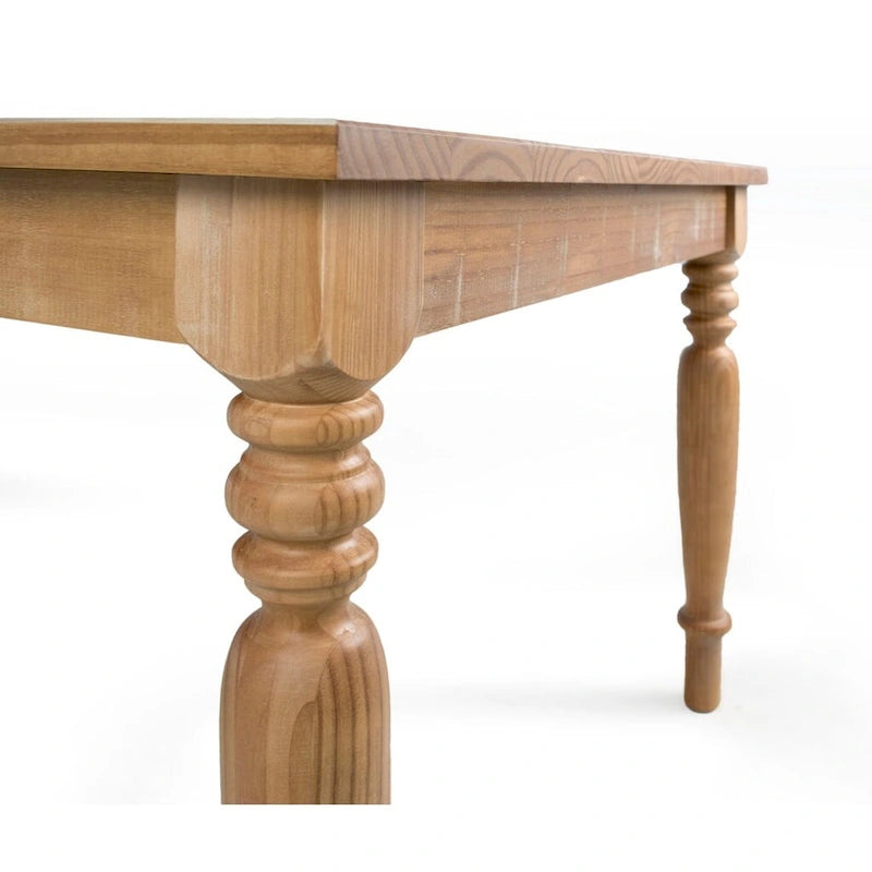 Table de salle à manger de ferme Sahara / Mahogany en pin massif, 6 places