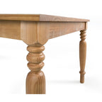 Table de salle à manger de ferme Sahara / Mahogany en pin massif, 6 places