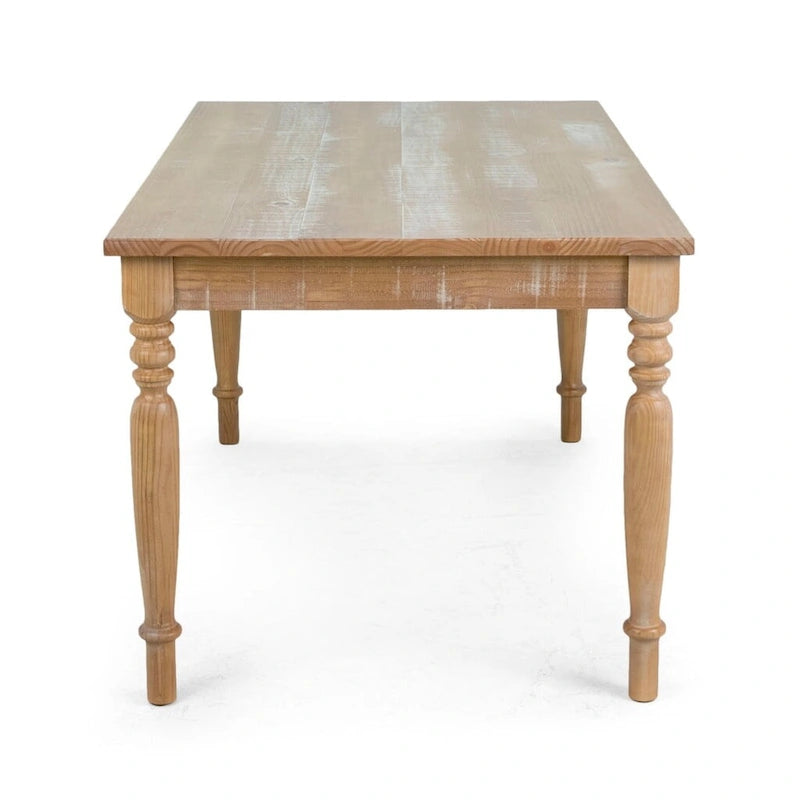 Table de salle à manger de ferme Sahara / Mahogany en pin massif, 6 places