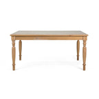 Table de salle à manger de ferme Sahara / Mahogany en pin massif, 6 places