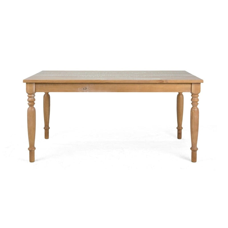 Table de salle à manger de ferme Sahara / Mahogany en pin massif, 6 places