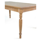 Table de salle à manger de ferme Sahara / Mahogany en pin massif, 6 places