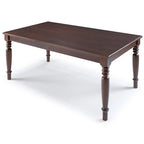 Table de salle à manger de ferme Sahara / Mahogany en pin massif, 6 places