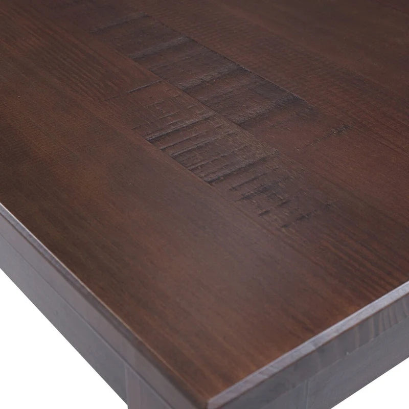 Table de salle à manger de ferme Sahara / Mahogany en pin massif, 6 places