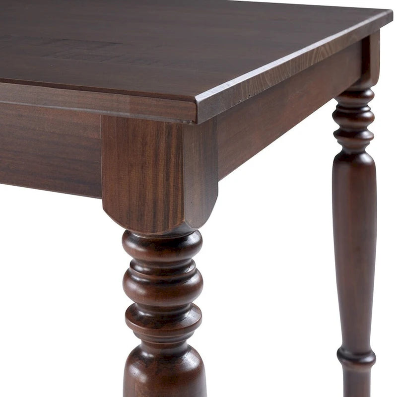 Table de salle à manger de ferme Sahara / Mahogany en pin massif, 6 places
