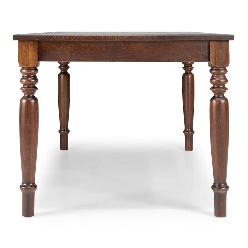Table de salle à manger de ferme Sahara / Mahogany en pin massif, 6 places