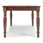 Table de salle à manger de ferme Sahara / Mahogany en pin massif, 6 places