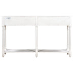 Table console avec 2 tiroirs et étagère inférieure, naturelle / expresso / ivoire / grise / bleue