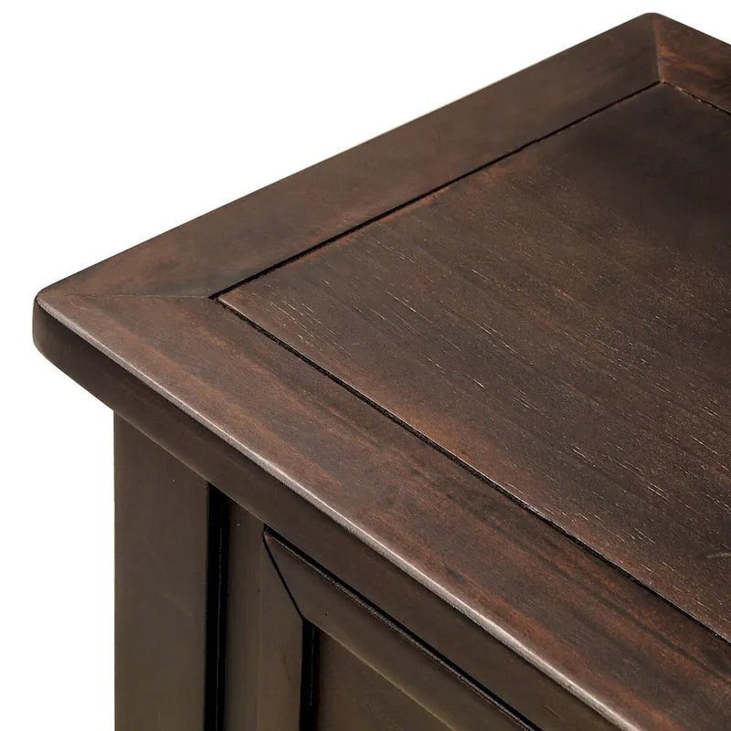 Table console avec 2 tiroirs et étagère inférieure, naturelle / expresso / ivoire / grise / bleue