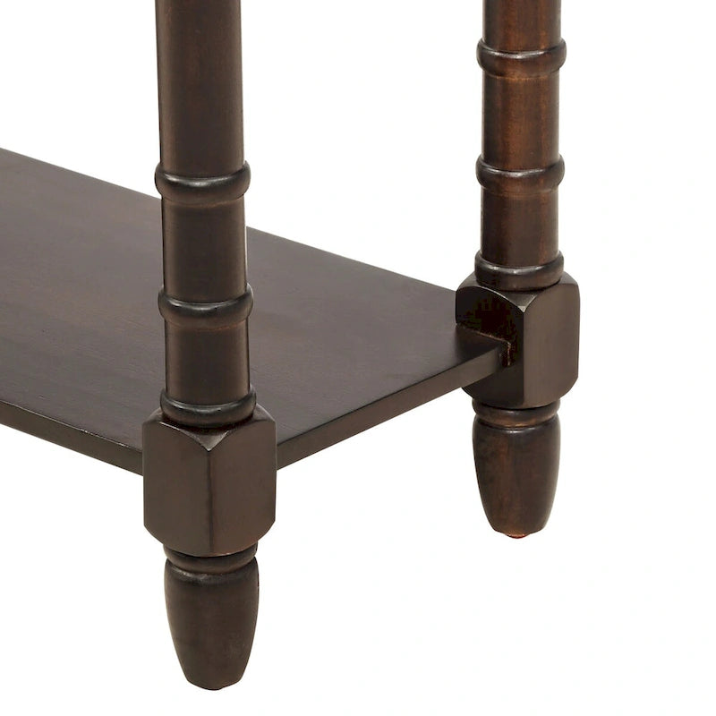 Table console avec 2 tiroirs et étagère inférieure, naturelle / expresso / ivoire / grise / bleue